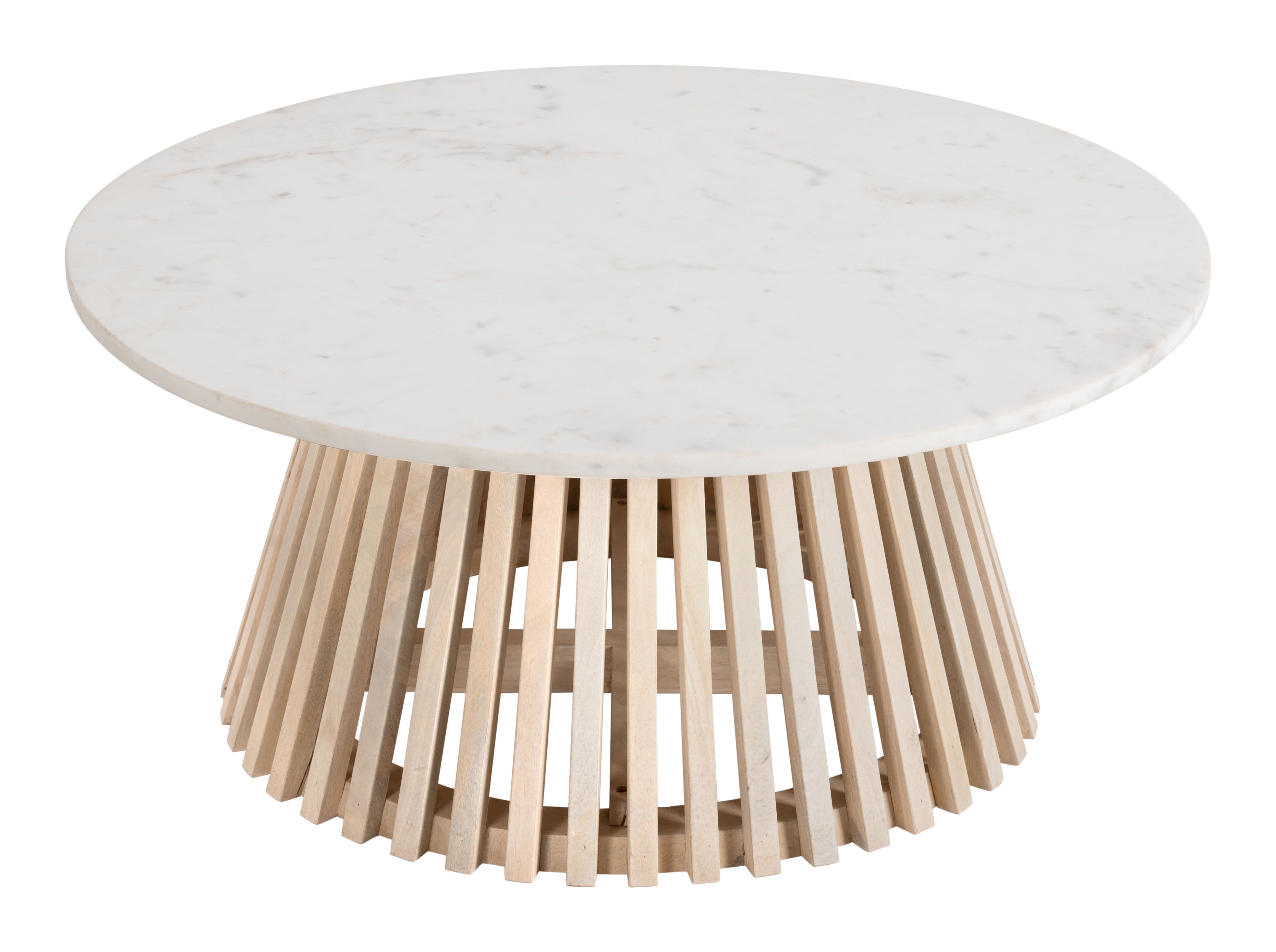 Mazara Coffee Table White & Natural