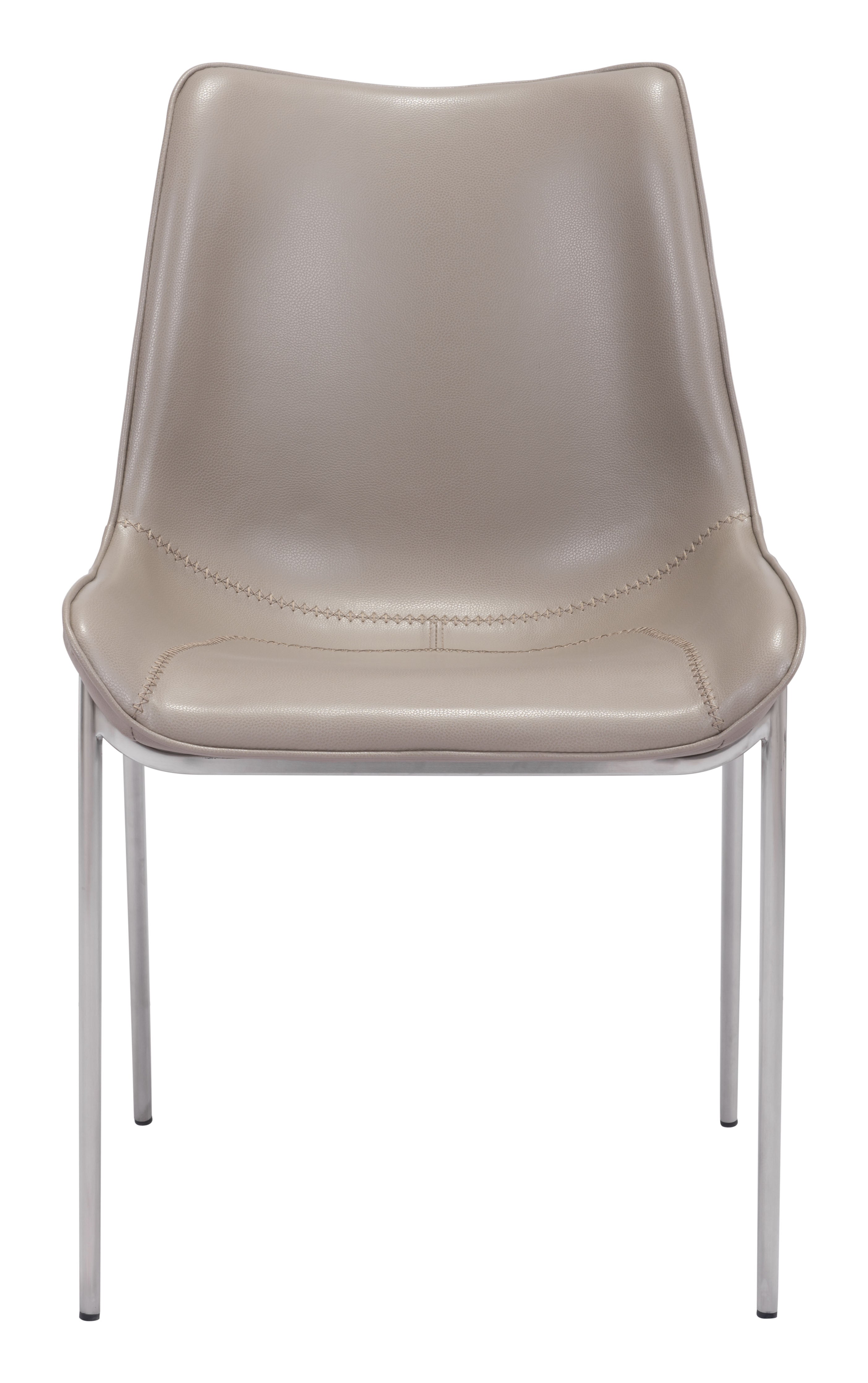 Magnus Dining Chair Brown & Silver