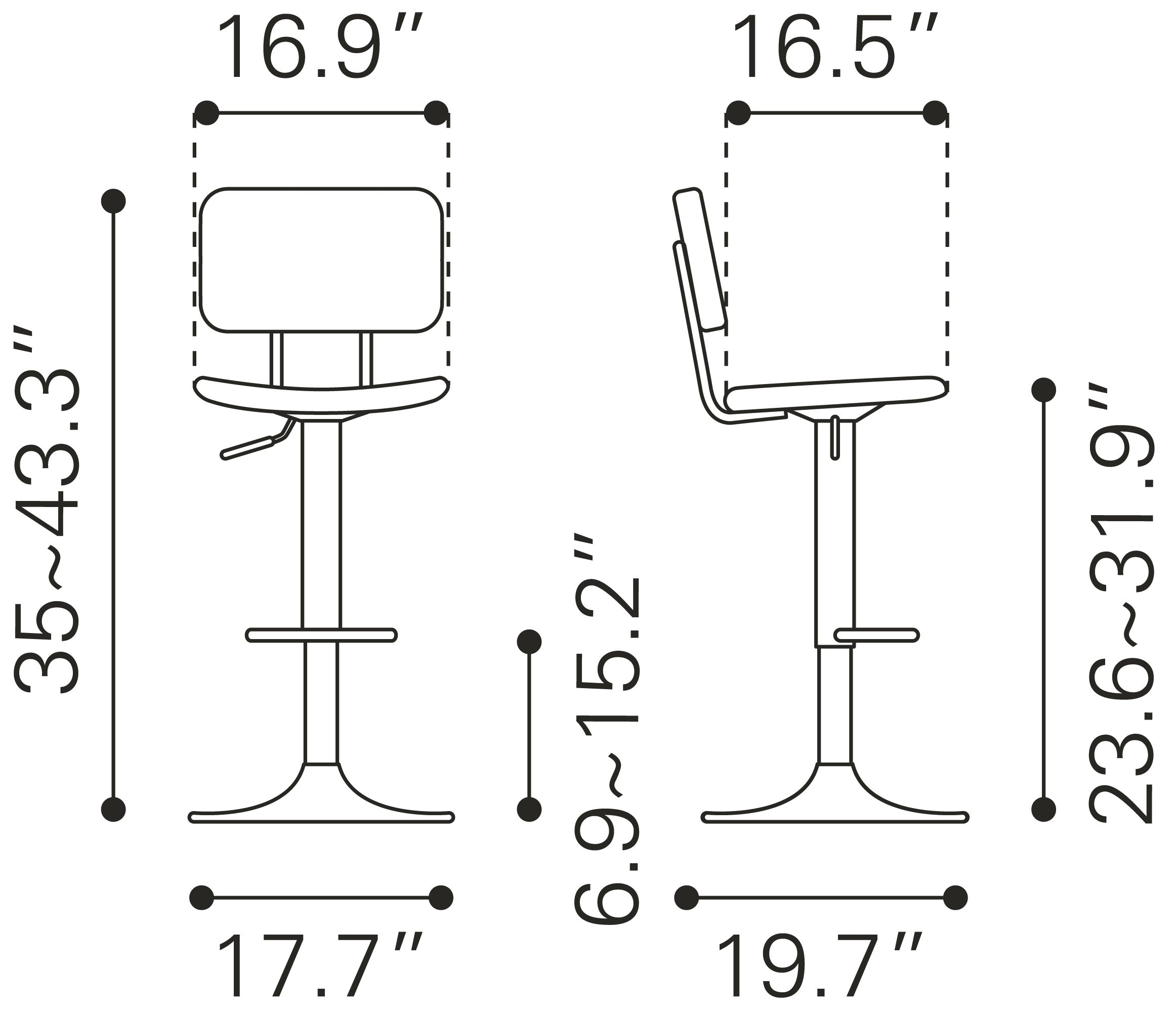 Holden Barstool Vintage Black & Dark Bronze