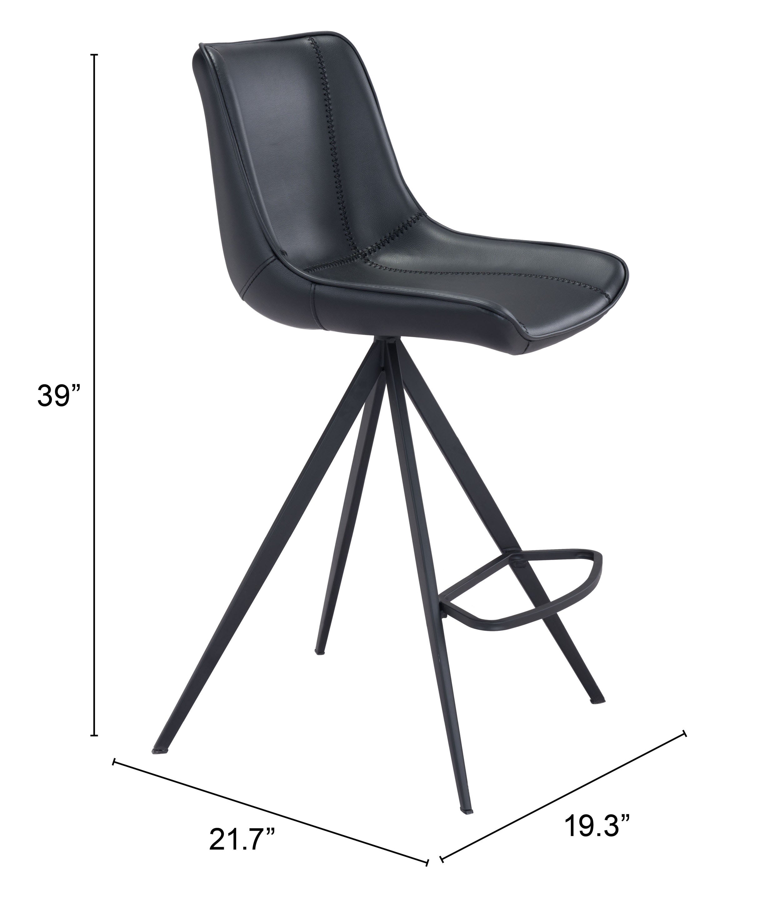 Aki Counter Stool Black