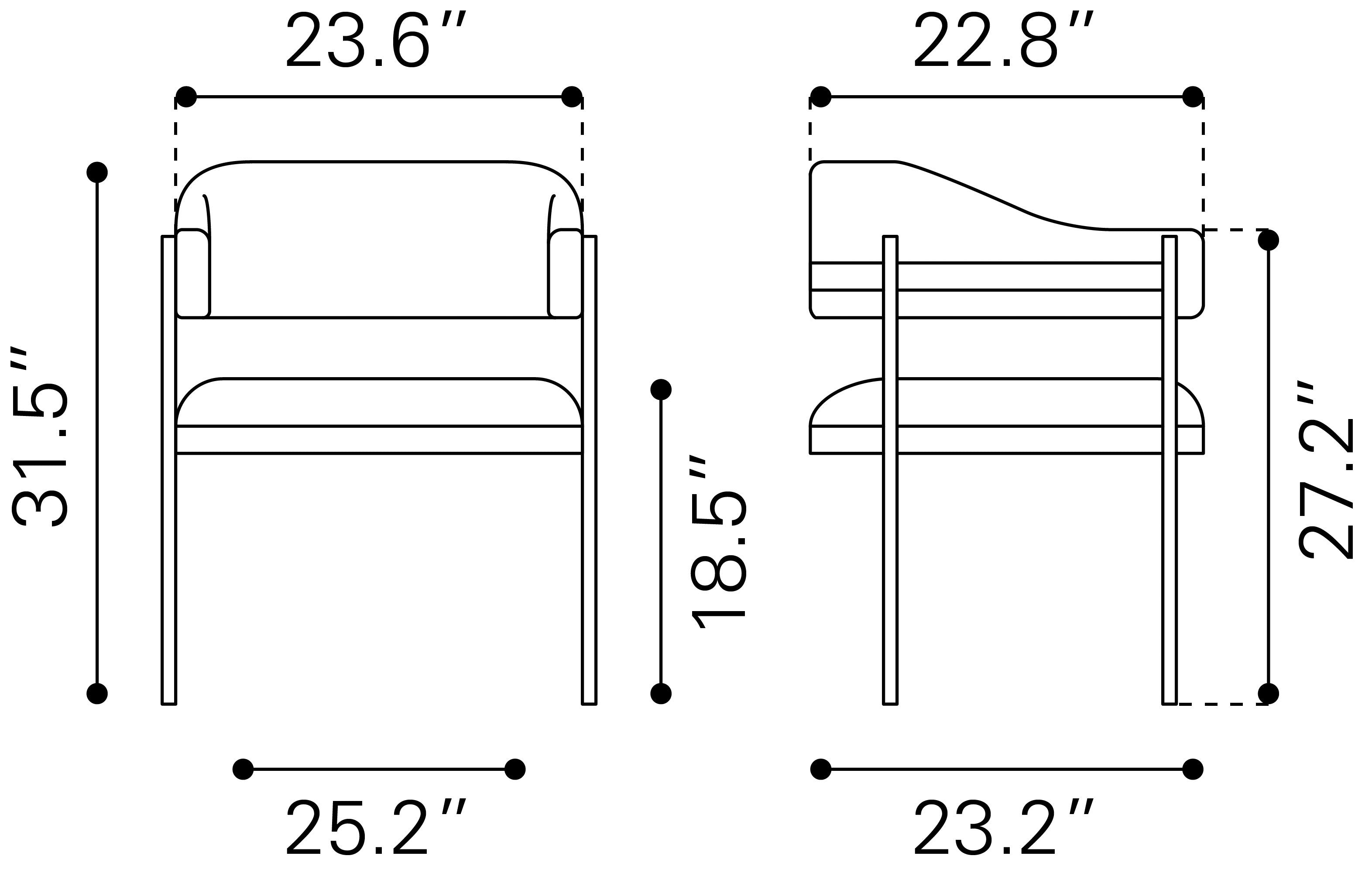 Zadar Dining Chair Misty Gray