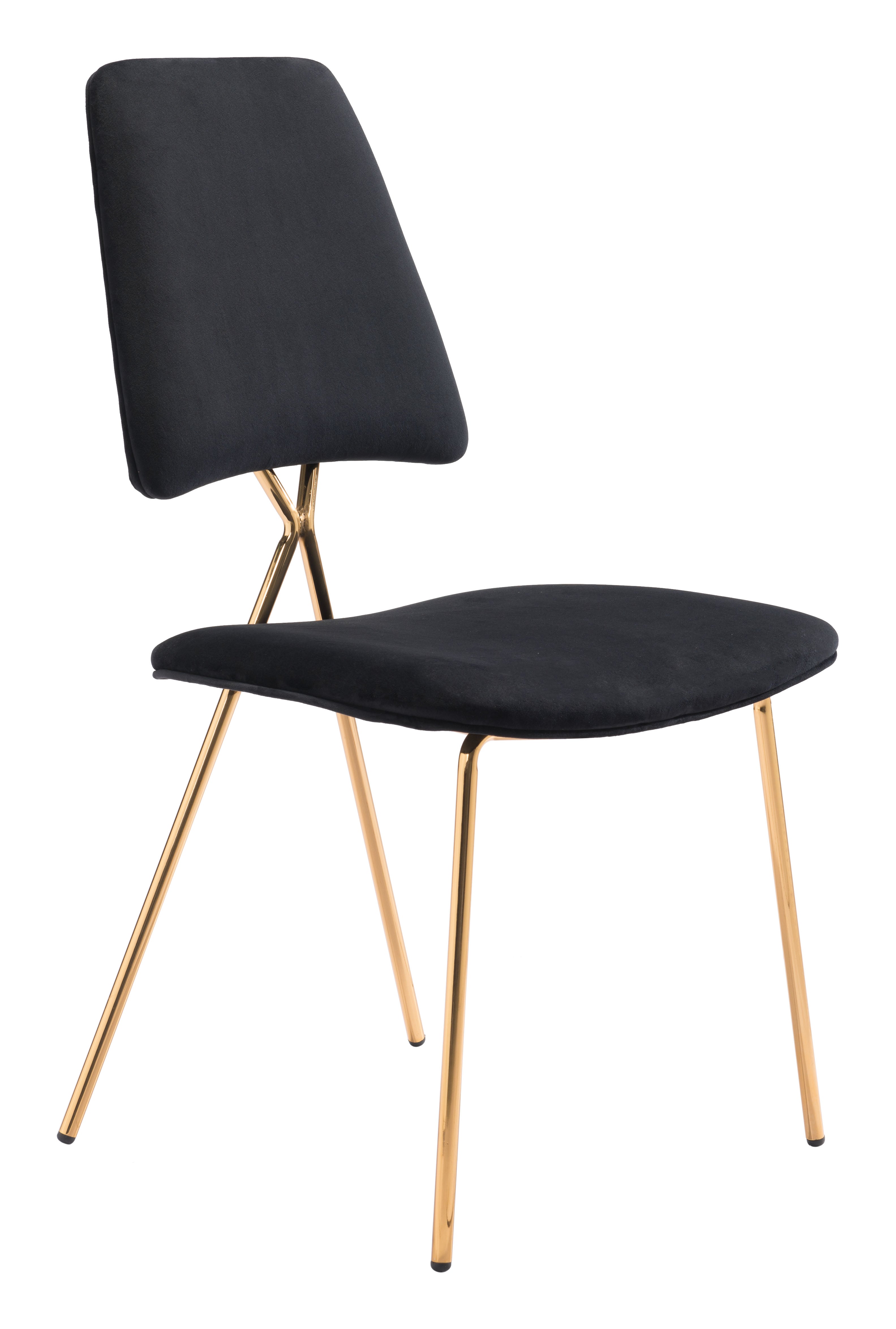 Chloe Dining Chair Black & Gold