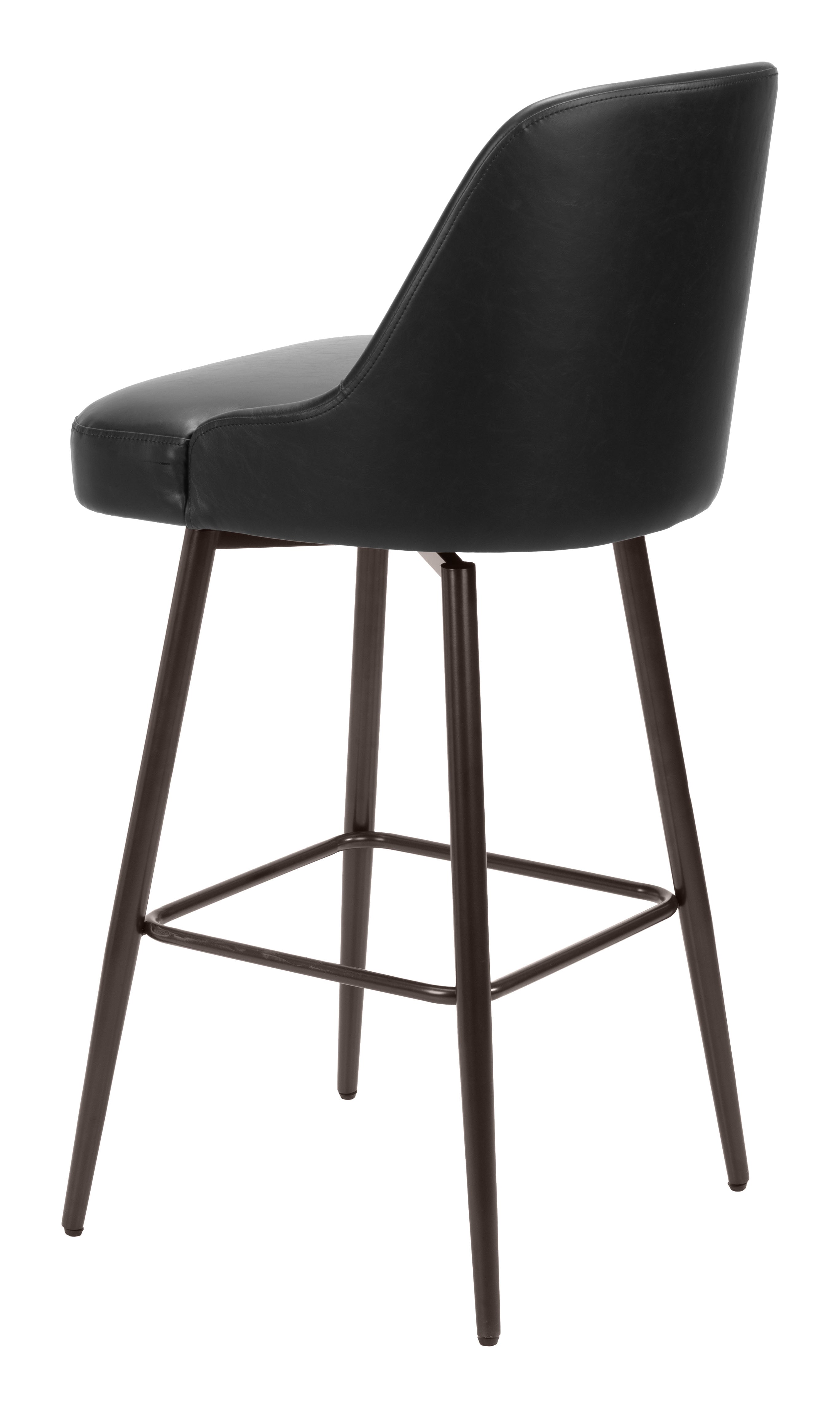 Keppel Swivel Barstool Black & Bronze