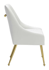 Maxine Dining Chair White & Gold