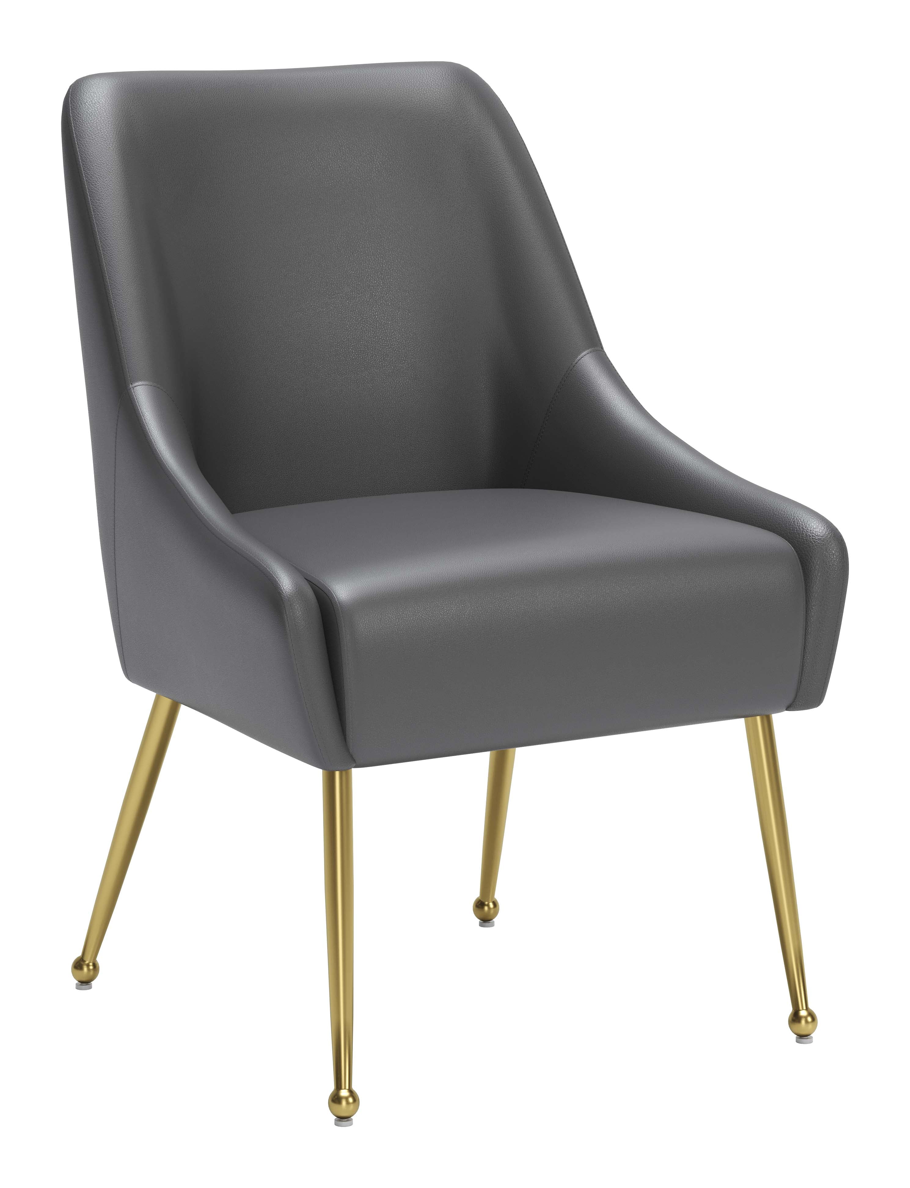 Maxine Dining Chair Gray & Gold