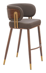 Brew Barstool Brown & Walnut