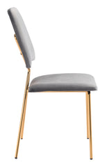 Chloe Dining Chair Gray & Gold