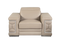 Luxury Beige Italian Leather Living Room Set - 3-Piece Coil Spring Sofa with Wood Frame