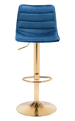 Prima Barstool Dark Blue & Gold