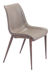 Magnus Dining Chair Brown & Walnut