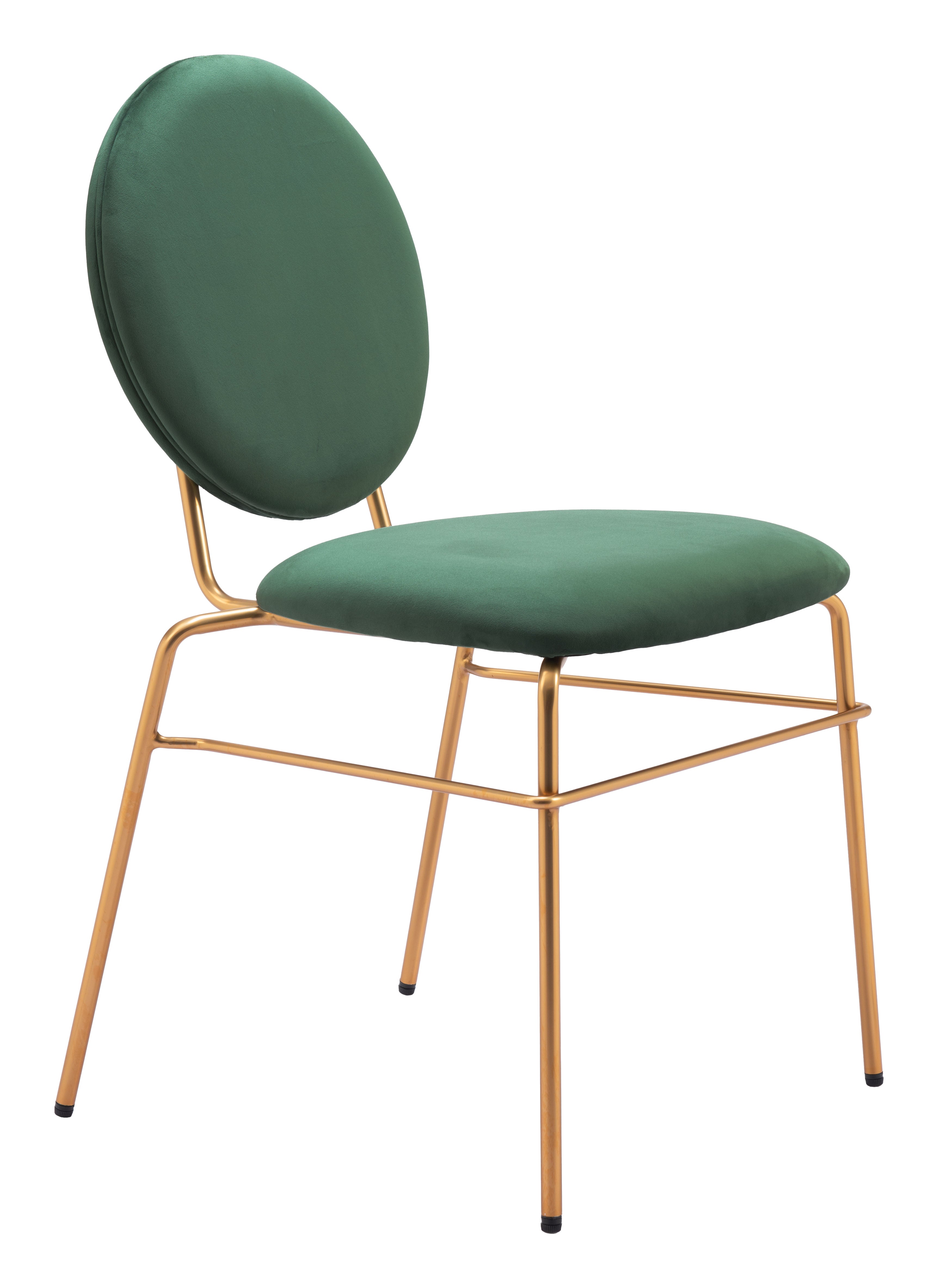 Odessa Dining Chair (Set of 2) Green & Gold