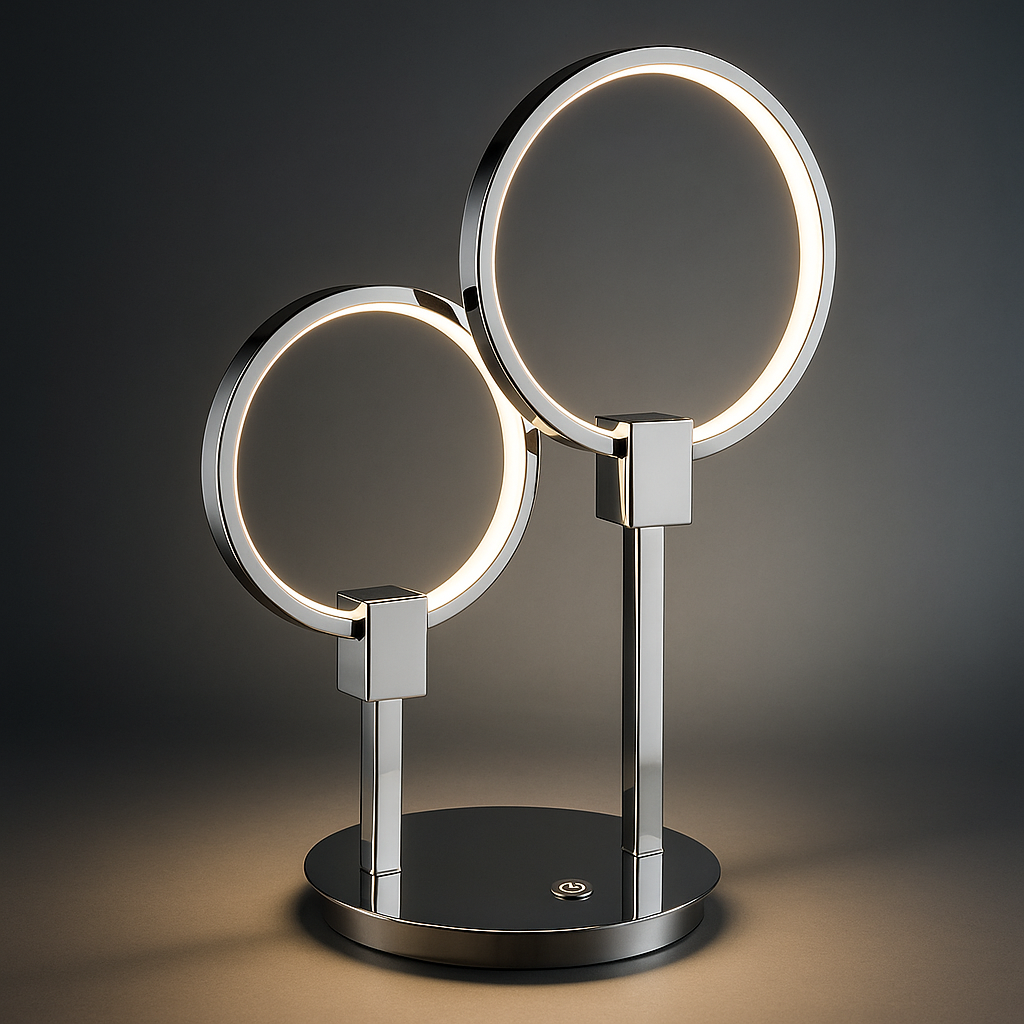 Hong Kong Elite Touch Dimmer LED Table Lamp in Premium Chrome