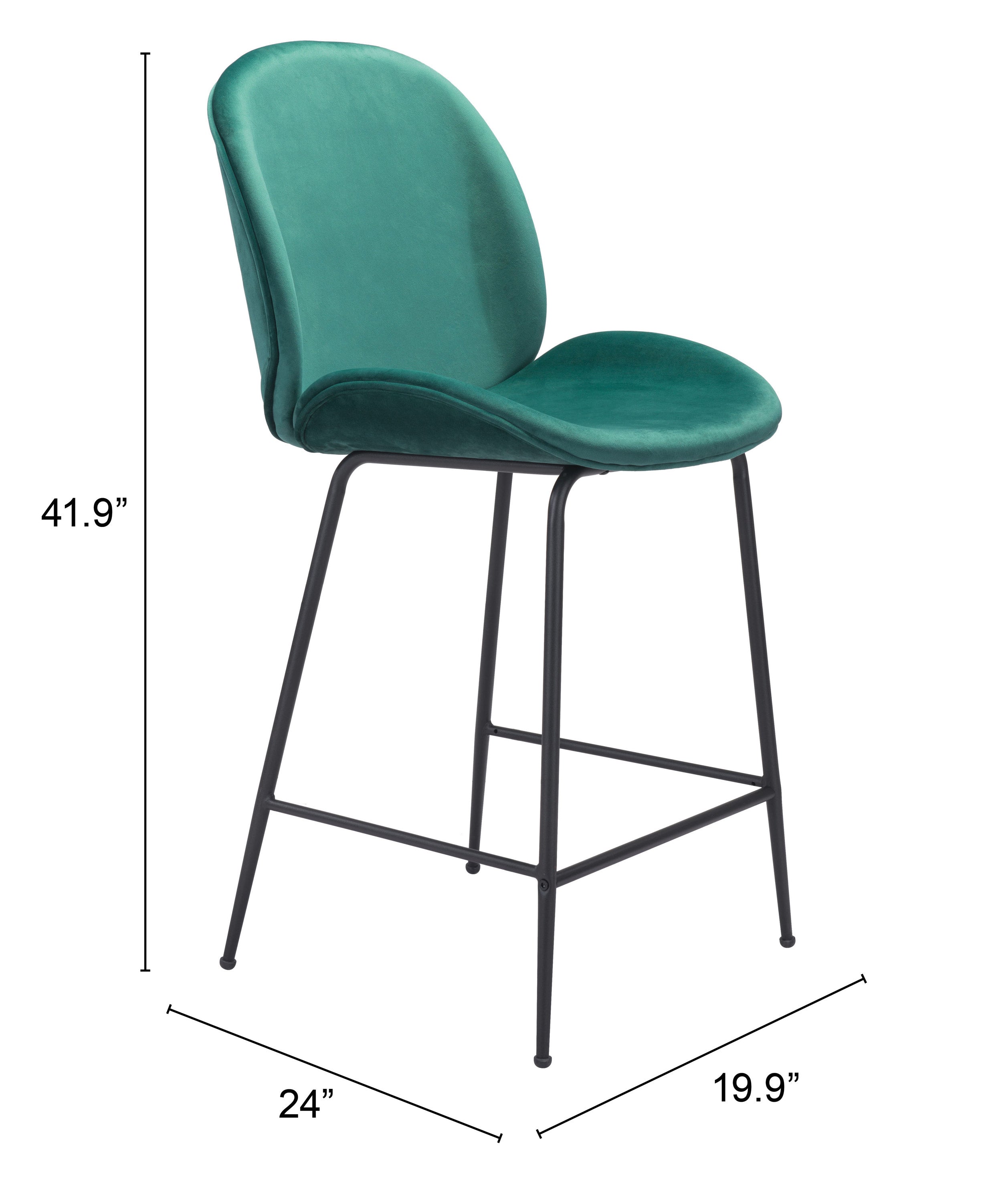 Miles Counter Stool Green