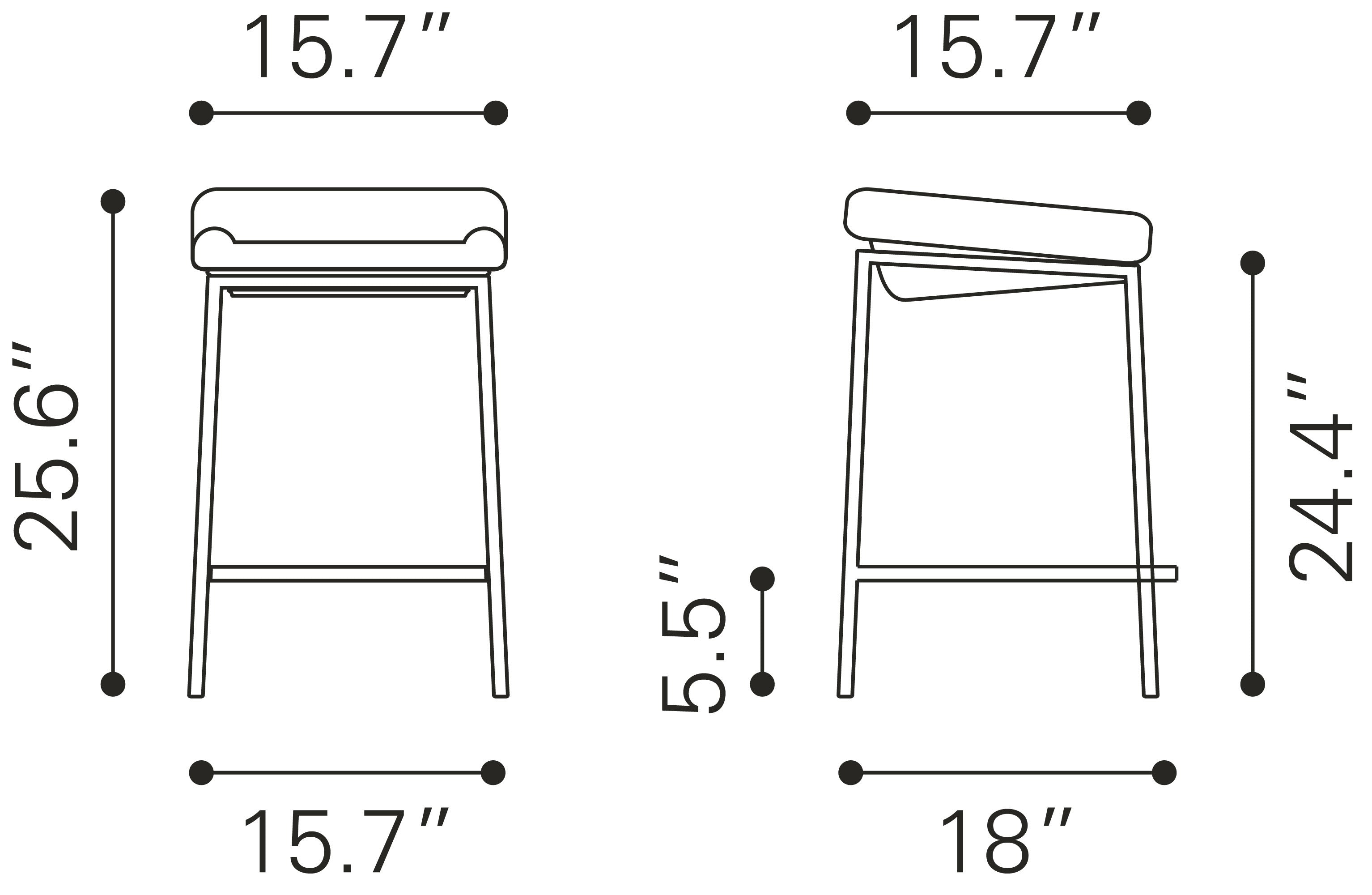 Lids Counter Stool Green