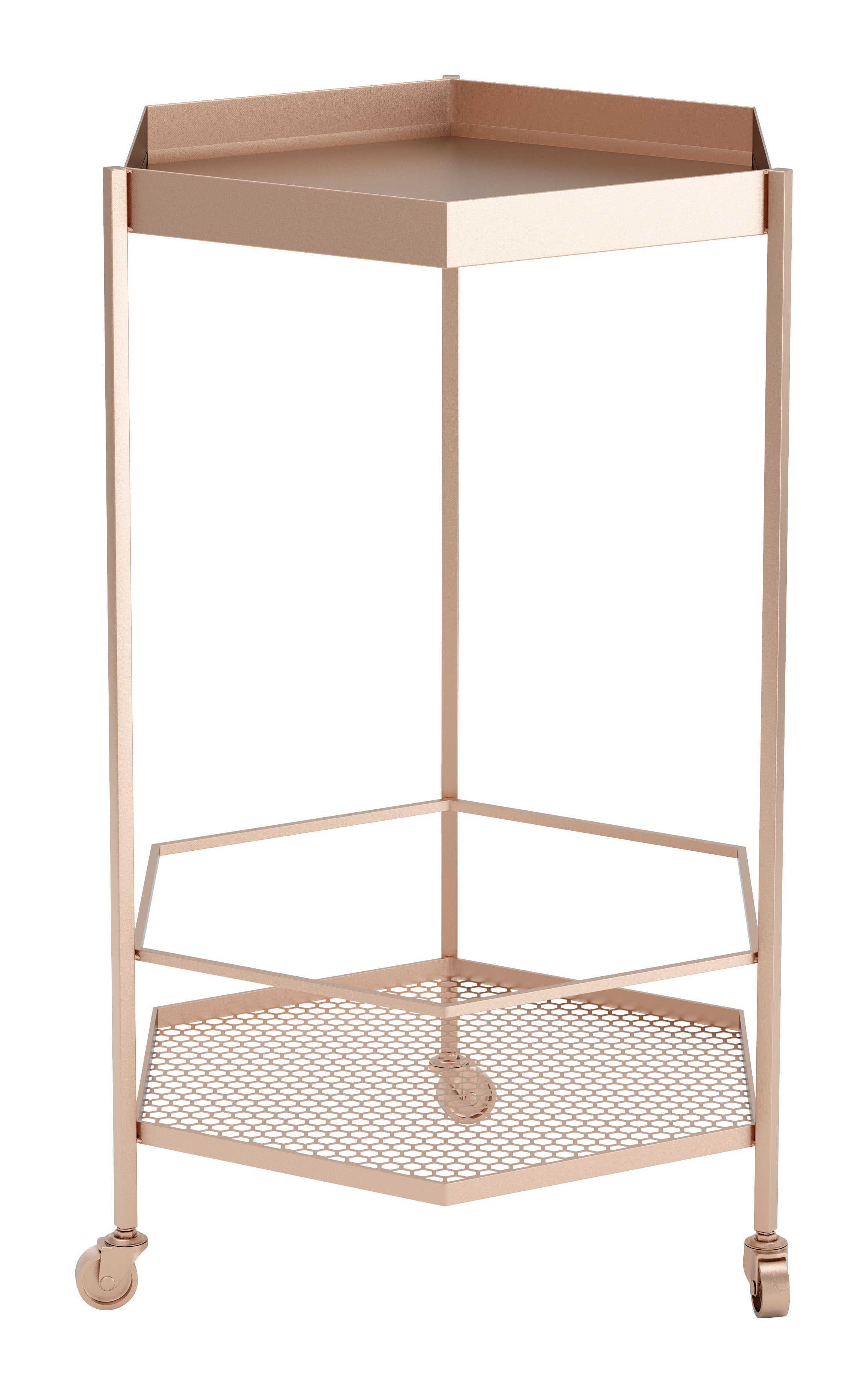 Hex Bar Cart Copper