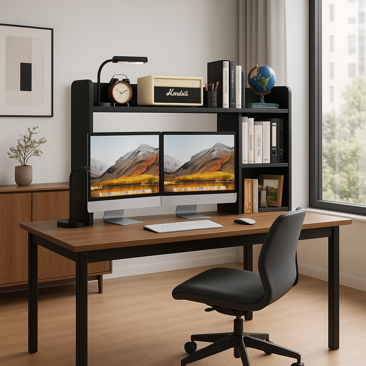 Premium Desktop Storage Rack with Adjustable Shelves - Ultimate Computer Desk Organizer