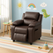 Premium Kids Recliner Chair with Storage Armrest - Solid Wood Frame Children's Lounge Sofa for Entertainment & Comfort