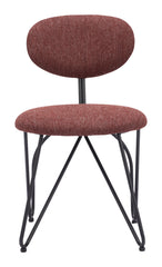 Novi Dining Chair (Set of 2) Maroon Brown