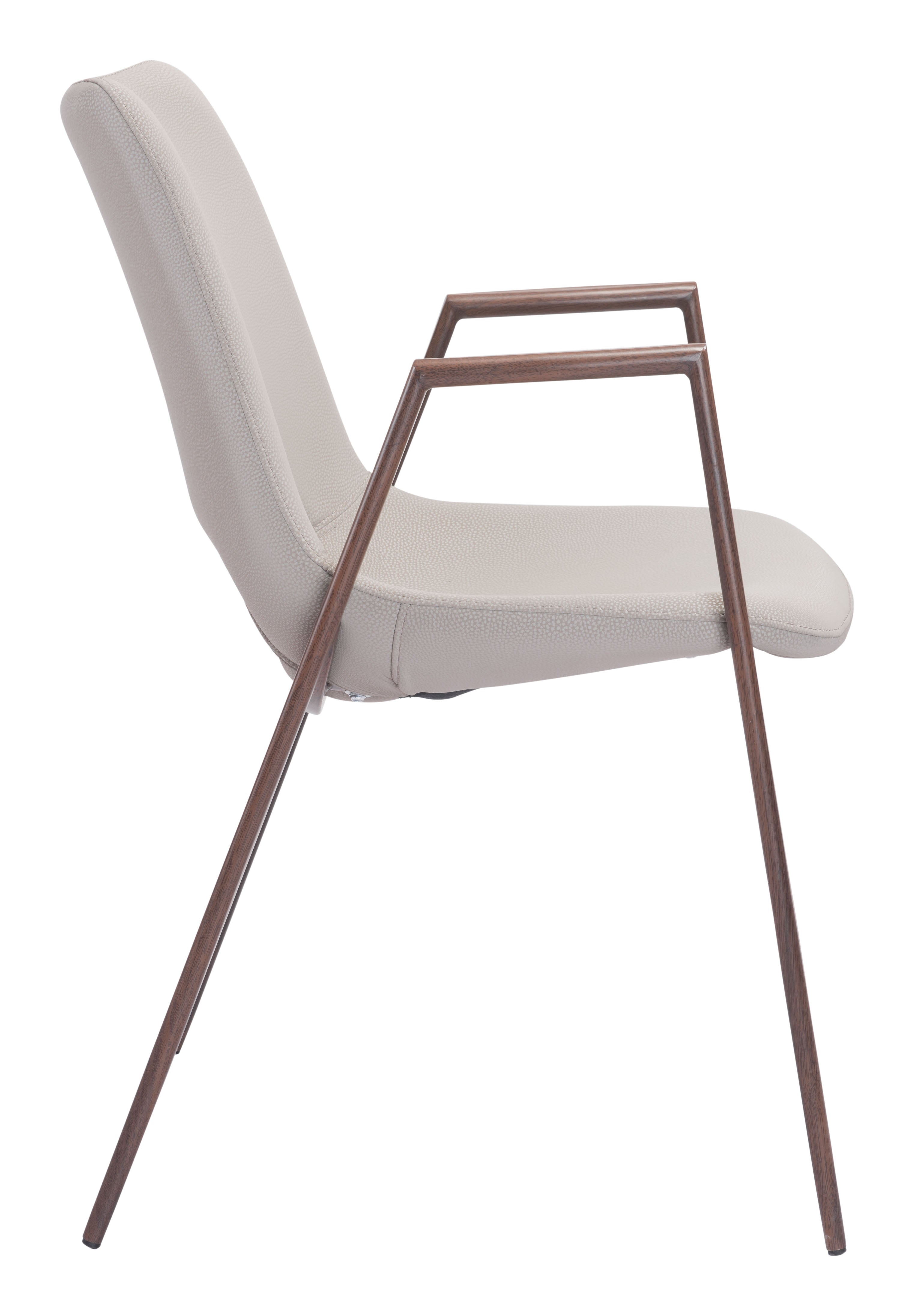 Desi Dining Chair Beige & Walnut