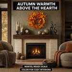 Fall wreath care tips showing recommended placement and outdoor display guidance