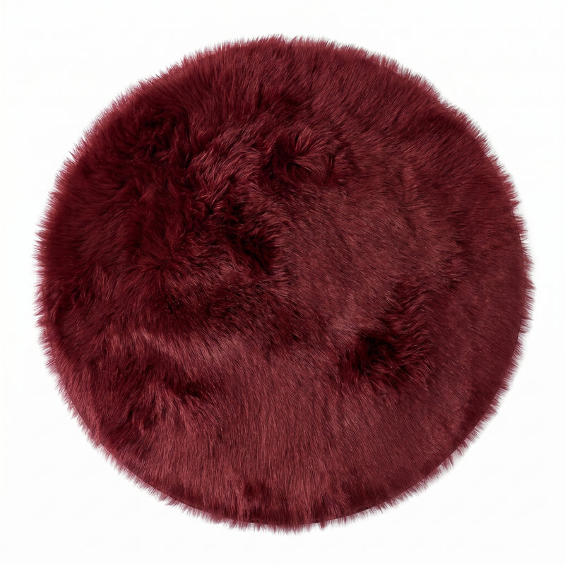 Faux fur sheepskin rug in white and yellow, shown flat from above in its natural pelt shape
