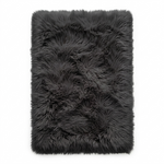 Faux sheepskin rug C-White close-up showing 2.8-inch plush pile texture