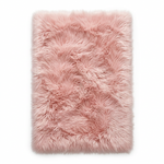 Faux sheepskin rug C-White close-up showing 2.8-inch plush pile texture