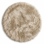Faux sheepskin rug C-White close-up showing 2.8-inch plush pile texture