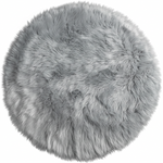 Faux sheepskin rug C-White close-up showing 2.8-inch plush pile texture
