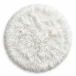Faux sheepskin rug C-White close-up showing 2.8-inch plush pile texture