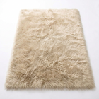 Faux sheepskin rug C-White close-up showing 2.8-inch plush pile texture