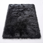 Faux sheepskin rug C-White close-up showing 2.8-inch plush pile texture