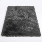 Faux sheepskin rug C-White close-up showing 2.8-inch plush pile texture