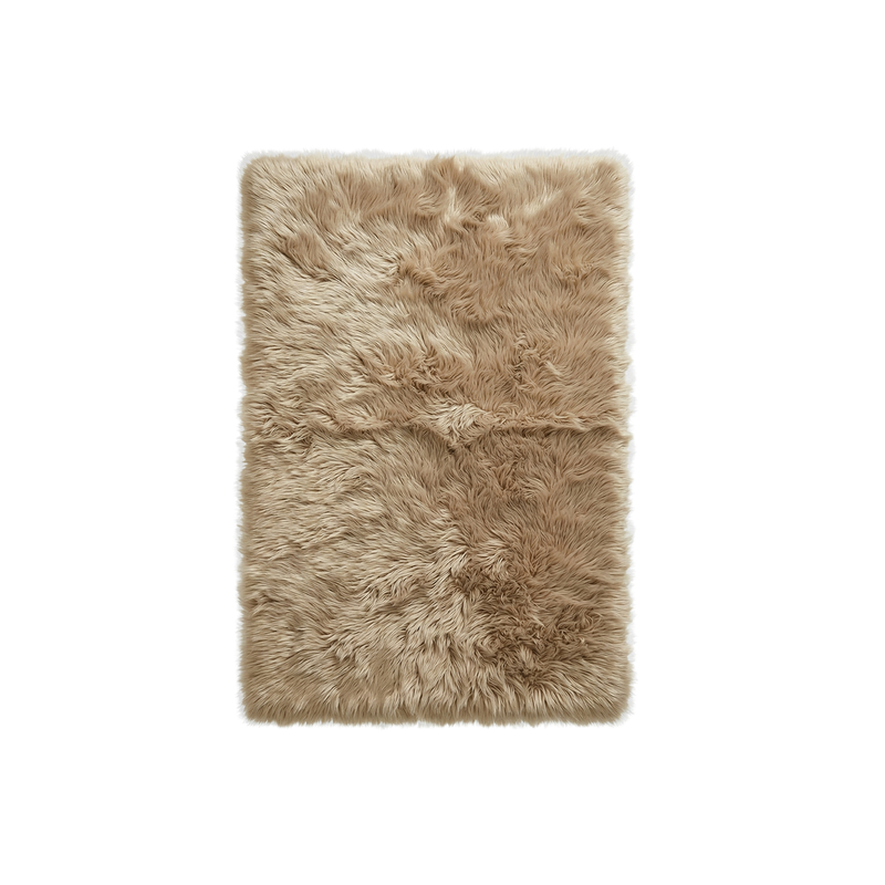 Faux sheepskin rug C-White close-up showing 2.8-inch plush pile texture