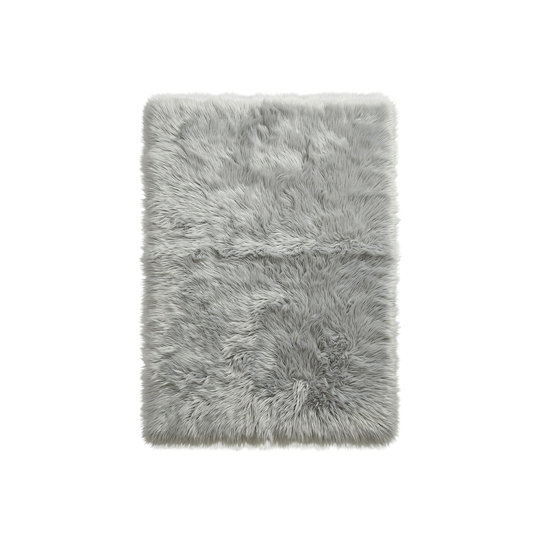 Faux sheepskin rug C-White close-up showing 2.8-inch plush pile texture