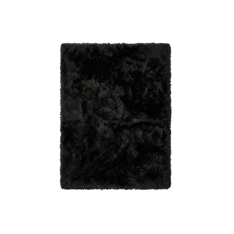 Faux sheepskin rug C-White close-up showing 2.8-inch plush pile texture