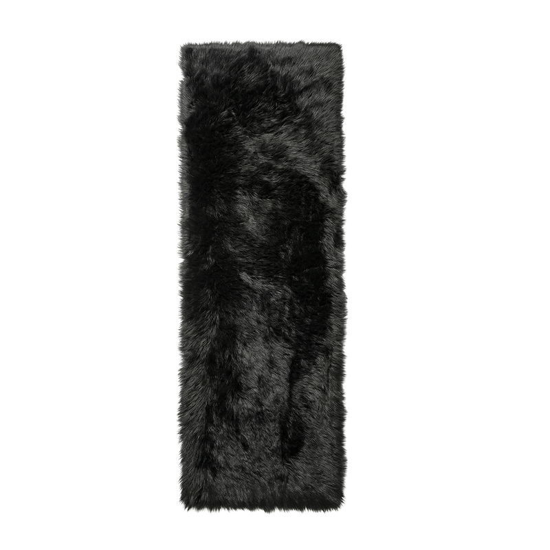 Faux sheepskin rug C-White close-up showing 2.8-inch plush pile texture