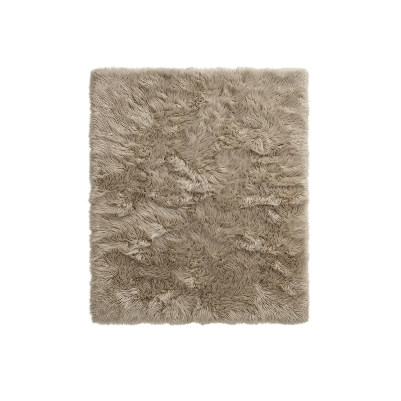Faux sheepskin rug C-White close-up showing 2.8-inch plush pile texture