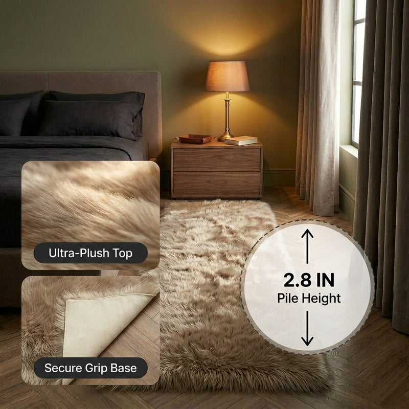 Faux sheepskin rug lifestyle scene — confirm content before setting alt text