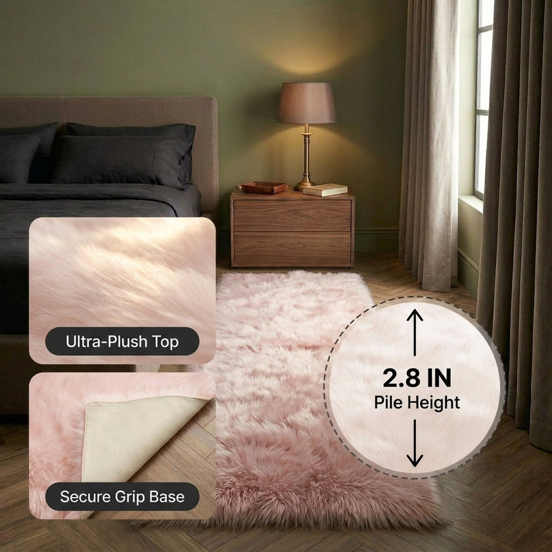 Faux sheepskin rug lifestyle scene — confirm content before setting alt text