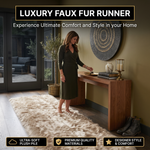 Faux sheepskin rug in nursery setting — soft fluffy area rug for kids' room
