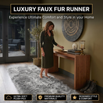 Faux sheepskin rug in nursery setting — soft fluffy area rug for kids' room