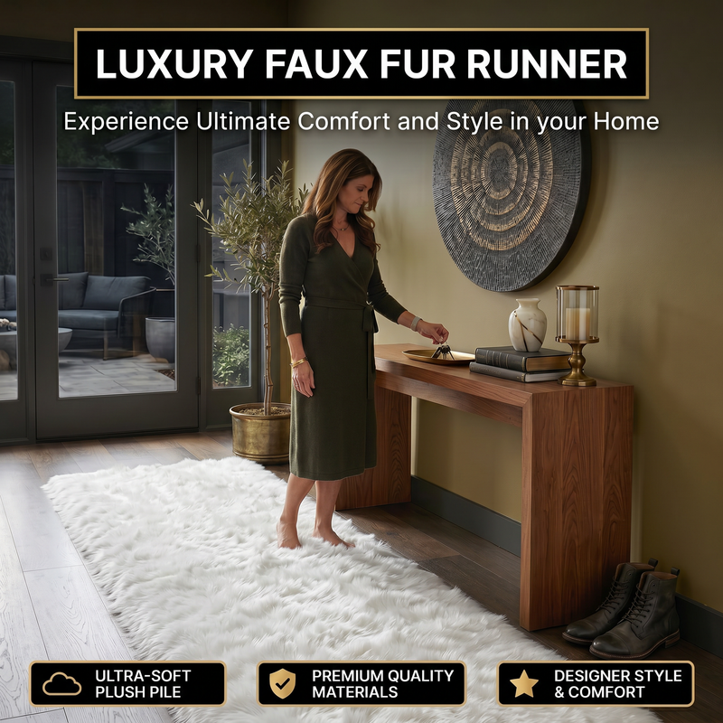 Faux sheepskin rug in nursery setting — soft fluffy area rug for kids' room