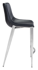 Magnus Counter Stool Black & Silver