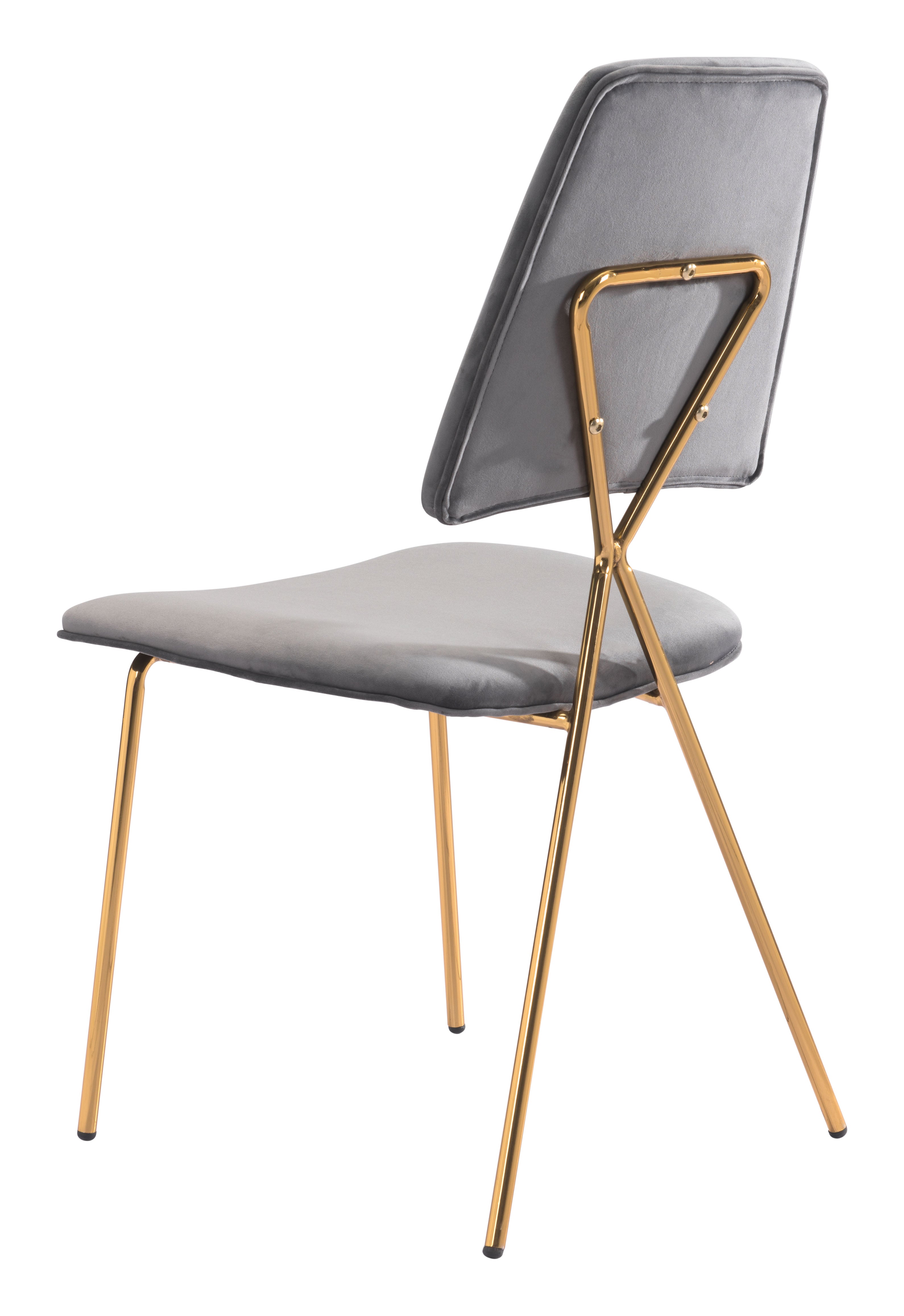 Chloe Dining Chair Gray & Gold