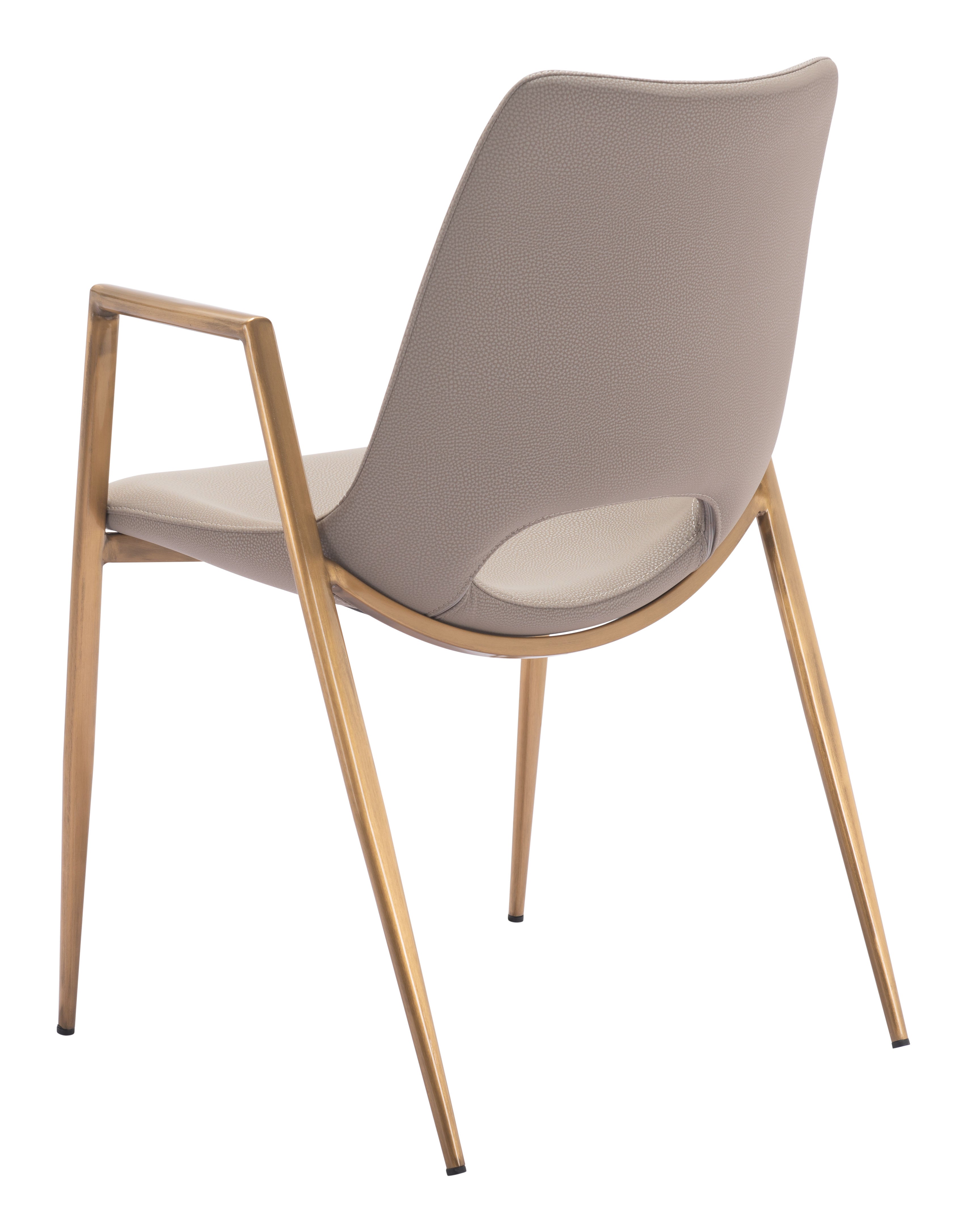 Desi Dining Chair Beige & Gold