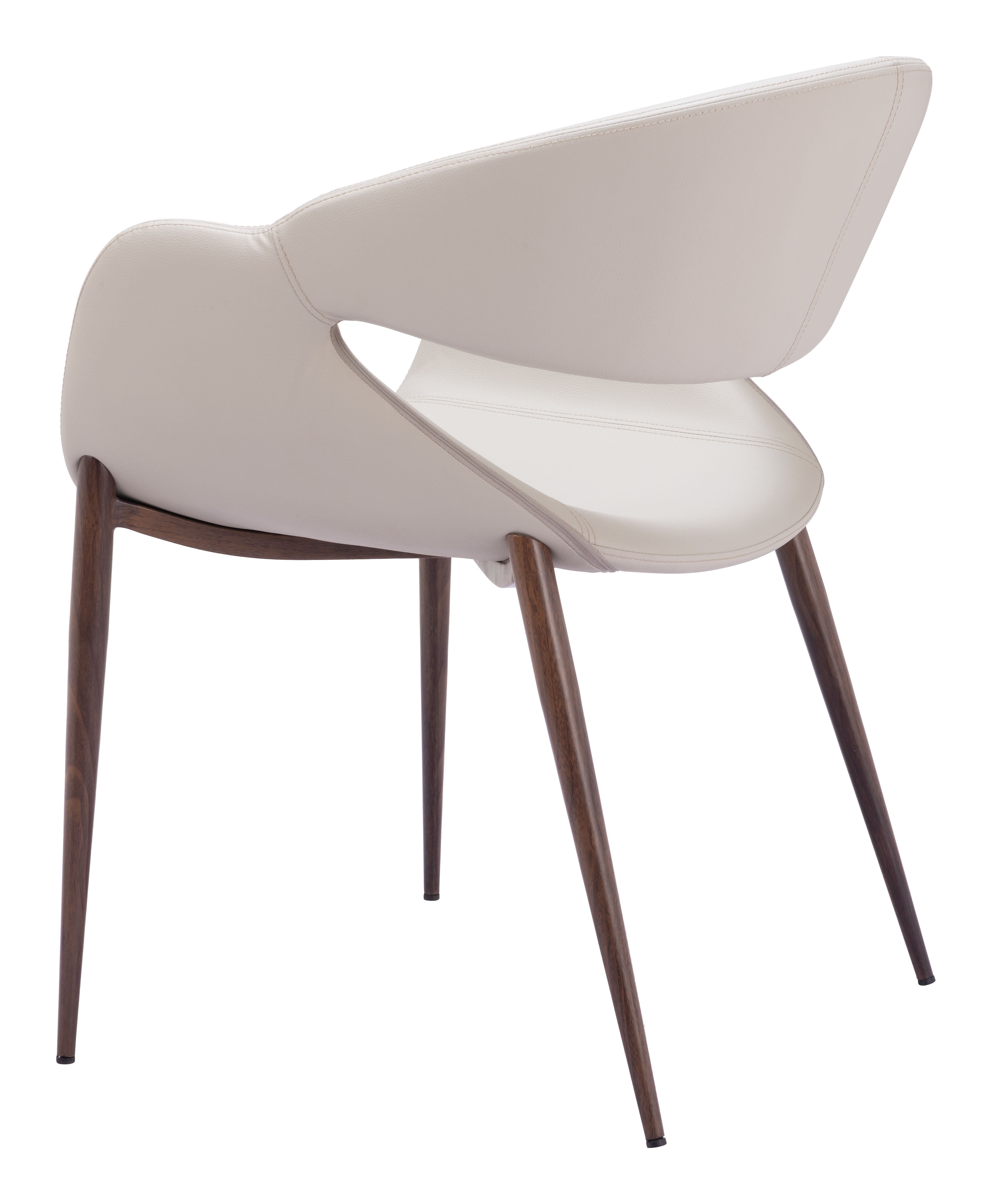 Limay Dining Chair Beige & Walnut