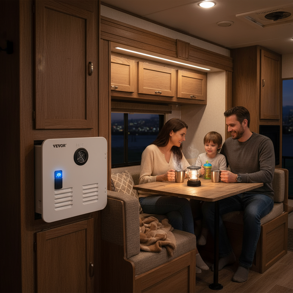 RV Tankless Water Heater 15x15 in Propane Gas 42000BTU with Controller
