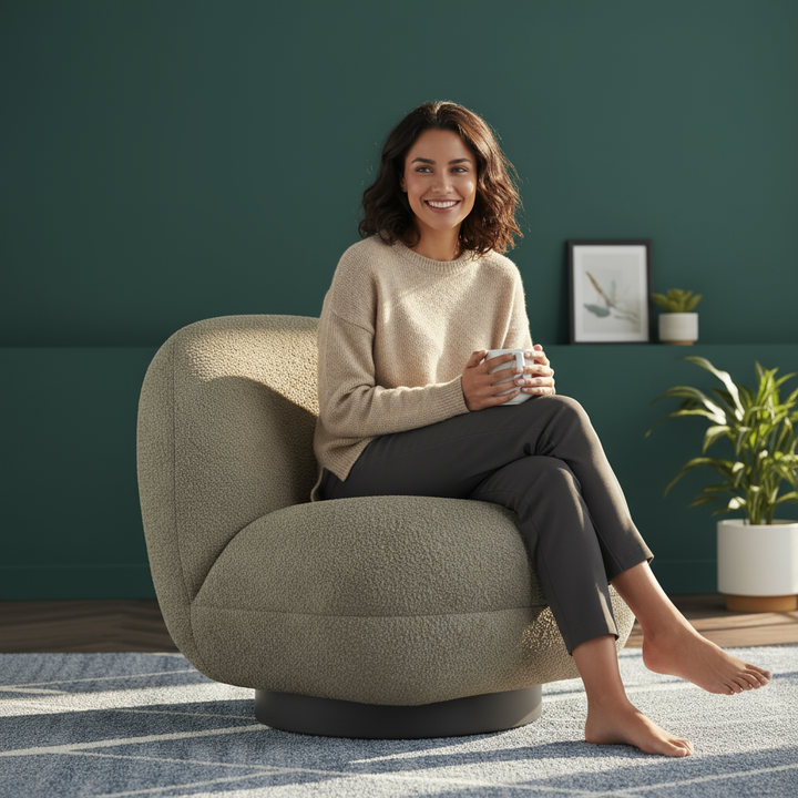 Myanmar Accent Chair Olive Green