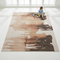 10' X 14' Tan Brown and Orange Abstract Hand Tufted Area Rug